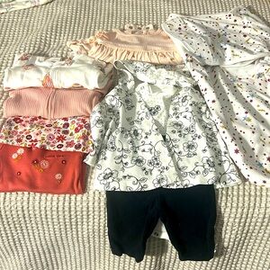 9 pieces newborn baby girls clothes old navy litleMe carters